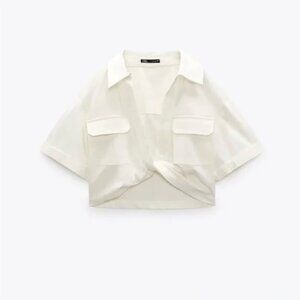 Zara CROP TOP WITH KNOT